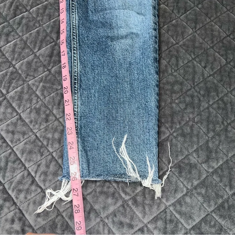 AGOLDE Jeans Women’s 24 Kye Straight Crop Frayed Raw Hem B29